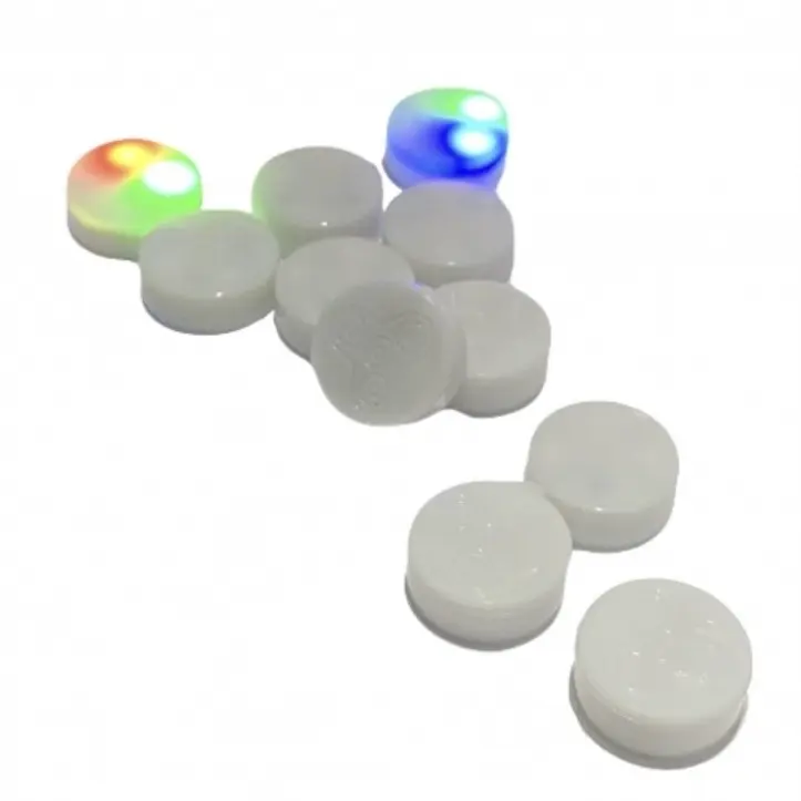 Botão Led Piscante com Três Modo de Piscar de 22mm X 7mm uma Unidade - Coloridas Brilham no Escuro