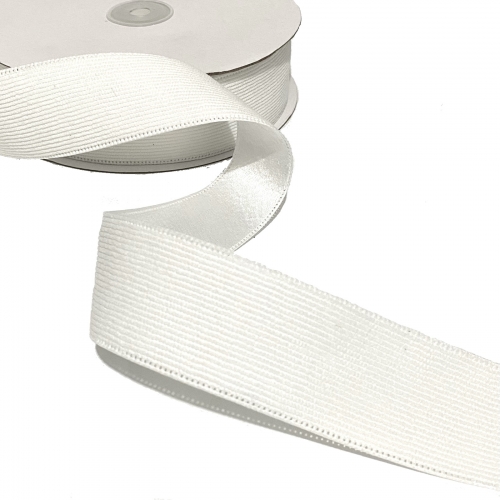 Fita de Veludo Cotelê (Dupla face) de 38mm (Venda Por Metros) - Branco 05