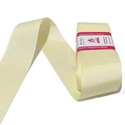 Fita de gorgurão Sanding 10m - Amarelo Vanilla 284