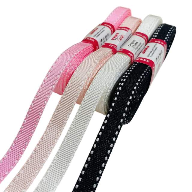 Fita Sanding Pespontada acetinada de 10mm com 5 metros 