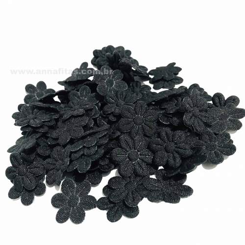 Flor Prensada  - Preto