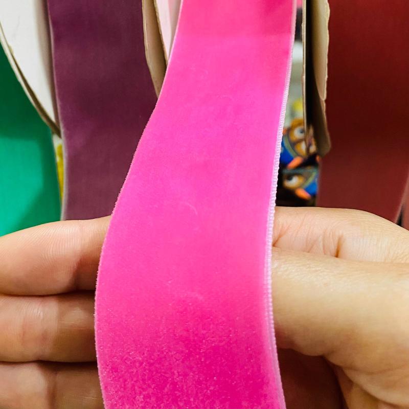 Fita de Veludo Sanding - Veludo Rosa Chiclete 11