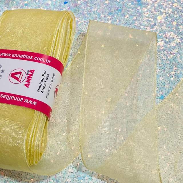 Fita de Organza 10m - Creme 02