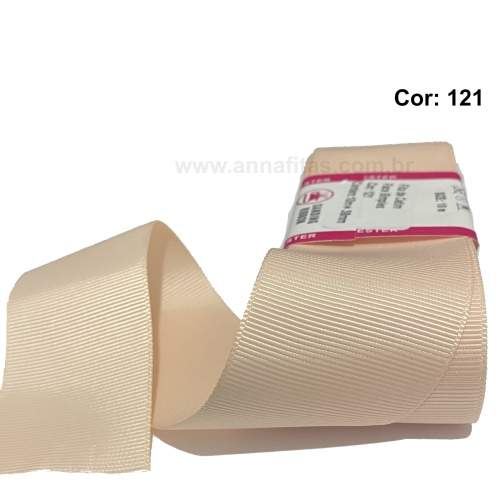 Fita de gorgurão Sanding 10m - Salmão Candy 121