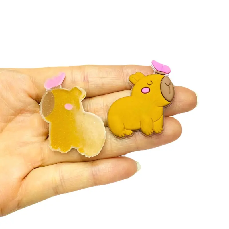 Aplique de Silicone Emborrachado Capivara - Capivara Marron AN1127