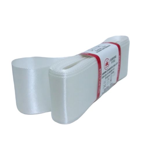 Fita de Cetim 10m - Branco 01