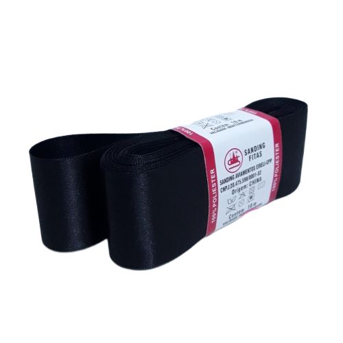 Fita de Cetim 10m - Preto 39