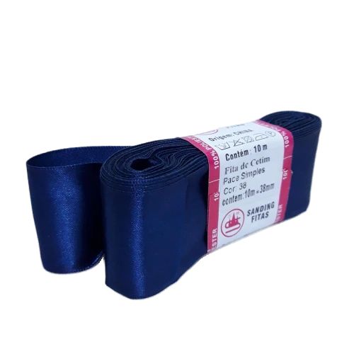 Fita de Cetim 10m - Azul Marinho 38