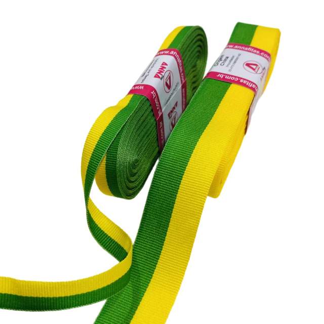 Fita de Gorgorão copa cores da bandeira do Brasil