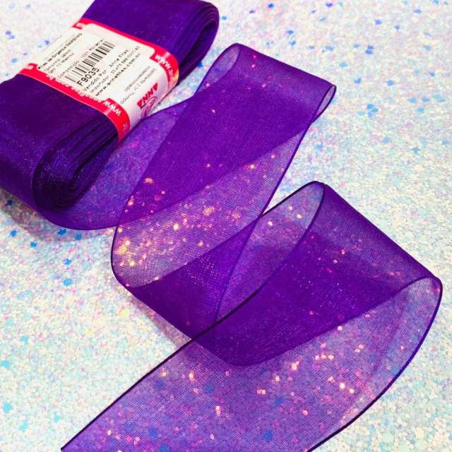 Fita de Organza 10m - Roxo Berinjela 35