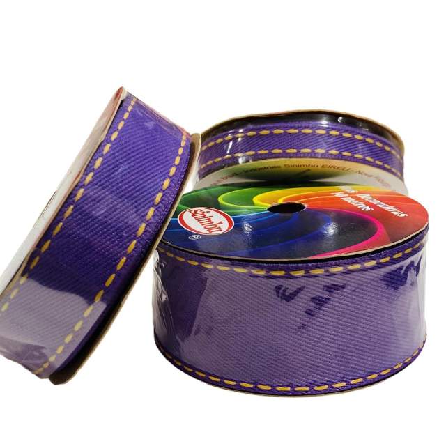 Fita Jeans Pesponto Marron 10m - Roxo 167