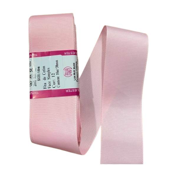 Fita de gorgurão Sanding 10m - Rosa Princesa 12
