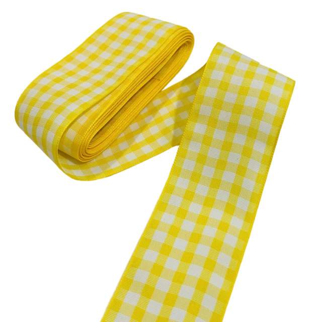 Fita Xadrez com 5 Metros - Amarelo
