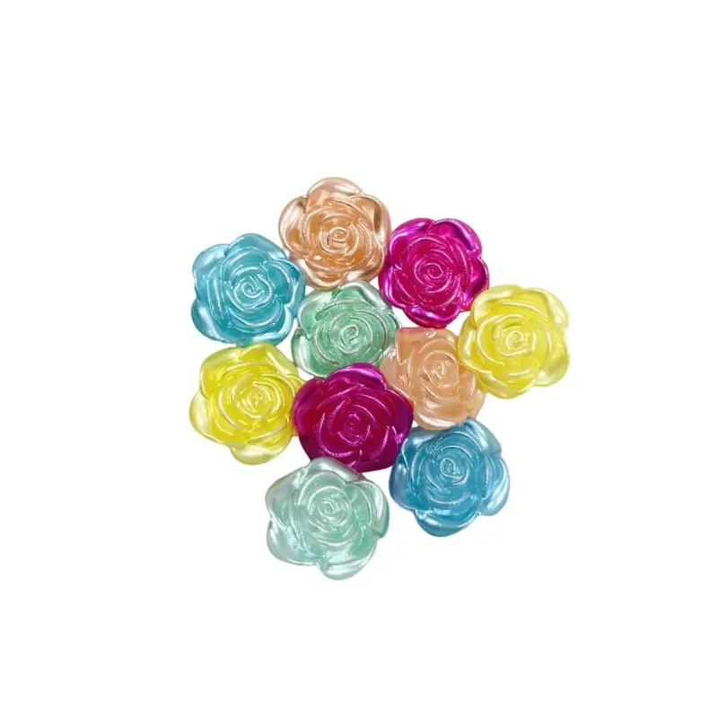 Flor Passante em ABS de 18mm com 10 unidades CORES CANDY