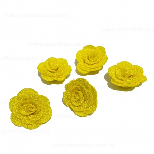 Flor de Tecido - Amarelo Sol 115