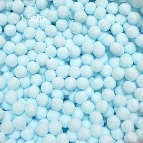 Pompom Bolinha - Azul Bebê