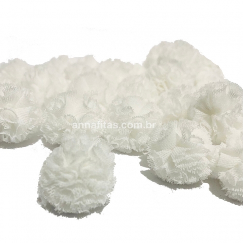 Pompom de Malha Poliéster - Branco 01