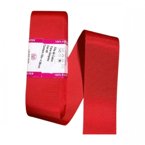 Fita de gorgurão Sanding 10m - Vermelho 40