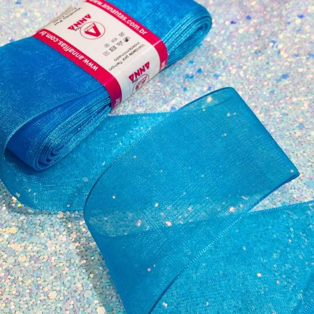 Fita de Organza 10m - Azul Neturno 47