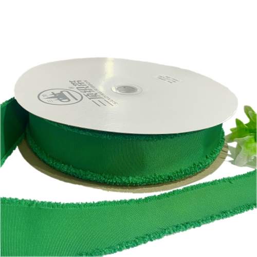 Fita de Gorgorão Sanding BORDAS DESFIADA de 38mm Por metro - Verde Bandeira 109