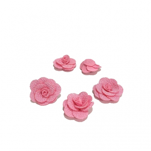 Flor de Tecido - Rosa Bebê