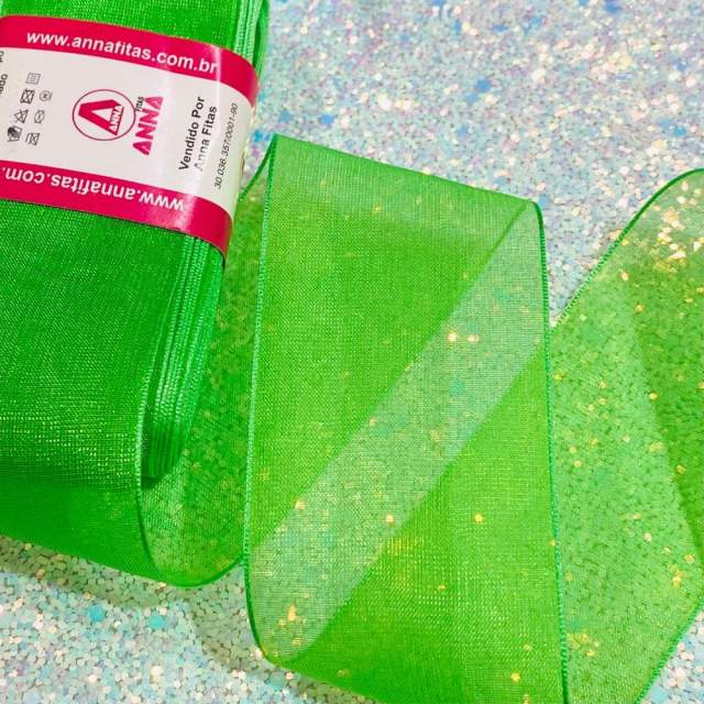 Fita de Organza 10m - Verde Folha 19