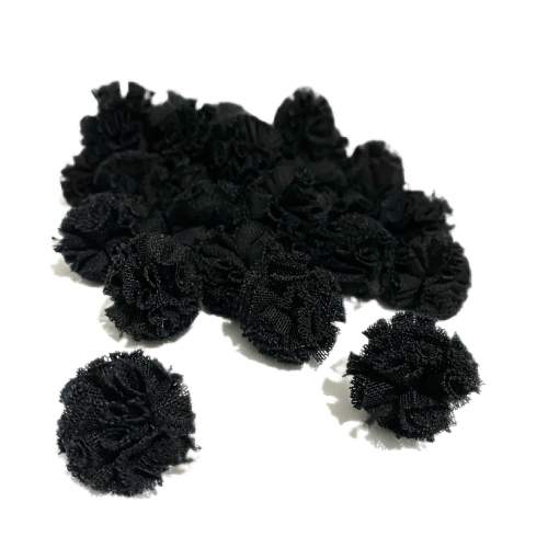 Pompom de Malha Poliéster - Preto