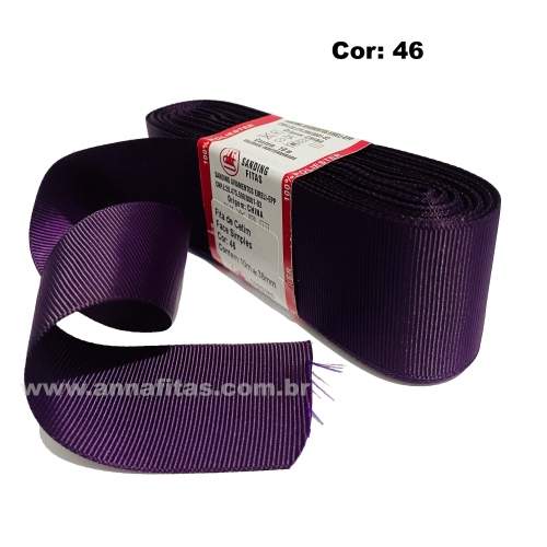 Fita de gorgurão Sanding 10m - Roxo Berinjela 46