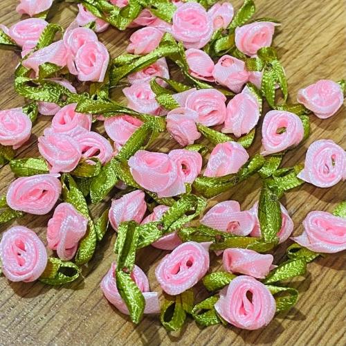 Flores de Tecido Rococó - Rosa Bebê
