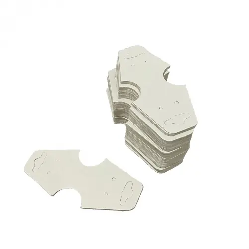 Tag para Brincos Pulseiras ou Colares com 100 unidades de 8,8X3,8cm - Branco 01