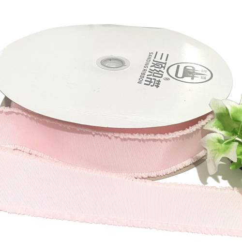 Fita de Gorgorão Sanding BORDAS DESFIADA de 38mm Por metro - Rosa Princesa 12