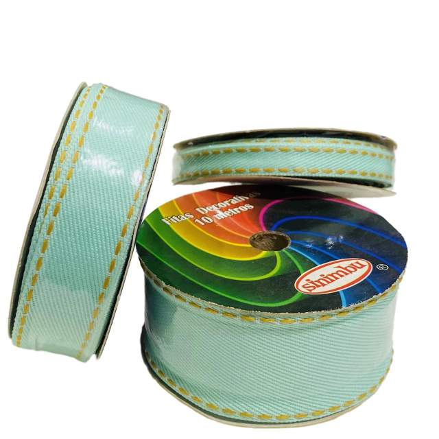 Fita Jeans Pesponto Marron 10m - Verde Menta 292