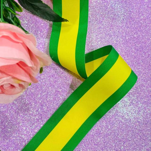 Fita de Gorgorão de 38mm Copa Verde e Amarelo 1 metro