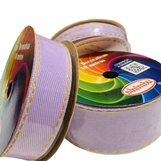 Fita Jeans Pesponto Marron 10m - Lilás Lavanda 192