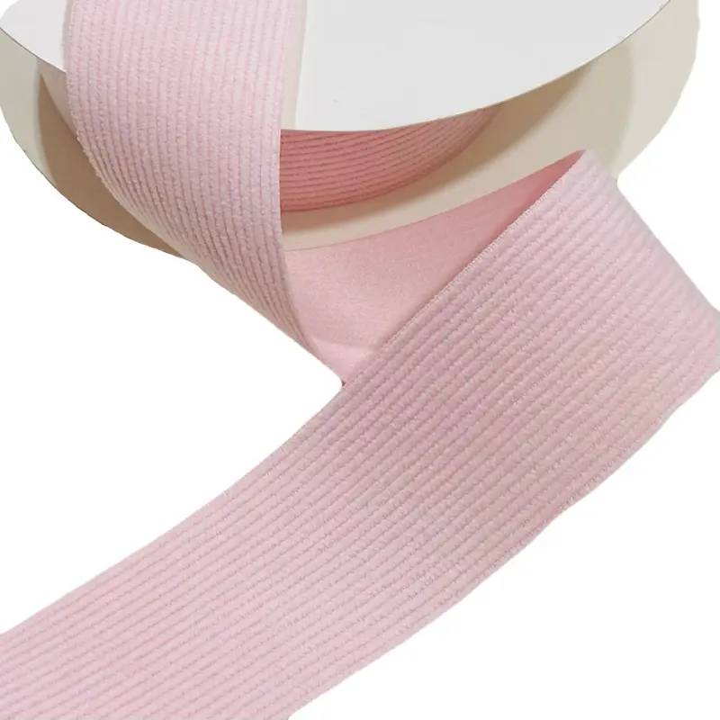 Fita de Veludo Cotelê (Dupla face) de 38mm (Venda Por Metros) - Rosa Princesa