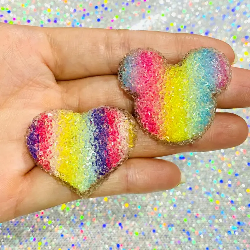 Aplique em Plástico Minnie Colorido Candy 4cm X 4,3cm