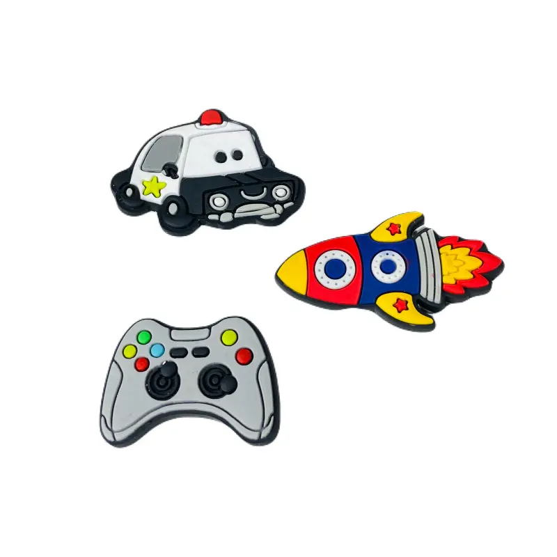Aplique de Silicone Emborrachado Controle videogame 3cm X 2cm - Cinza