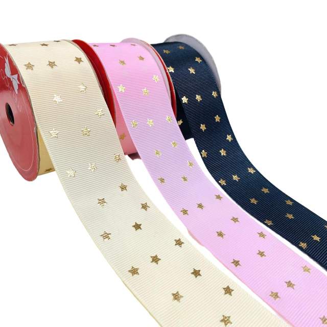 Fita de gorgorão com estrelas Dourada - Estrela Dourada