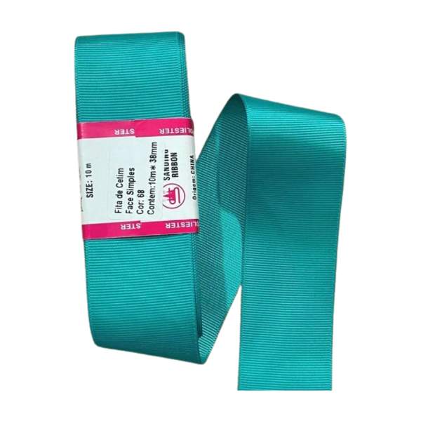 Fita de gorgurão Sanding 10m - Verde Turquesa 68
