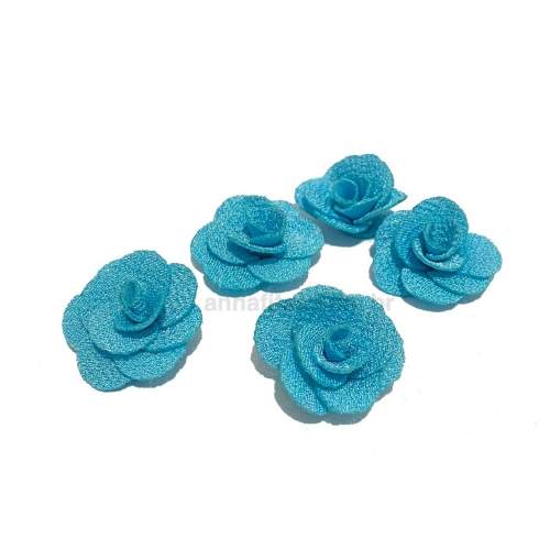 Flor de Tecido - Azul Neon 63