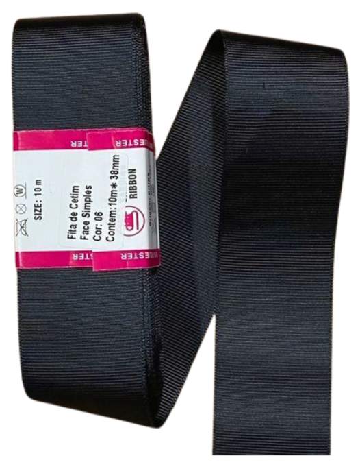 Fita de gorgurão Sanding 10m - Preto 06