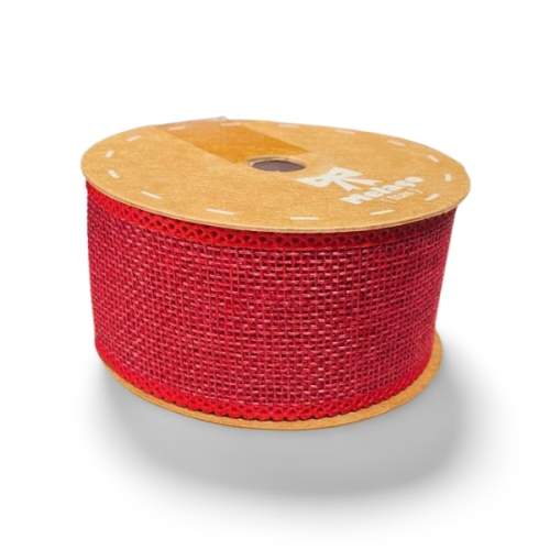 Fita da Juta de 40mm  - Vermelho 05