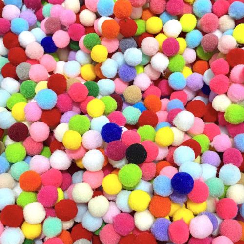 Pompons Bolinha com 100 unidades - Colorido