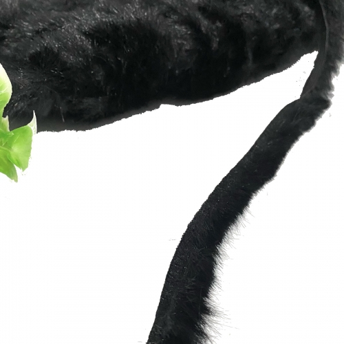 Pompom Bigode de Pelúcia por metro - Preto