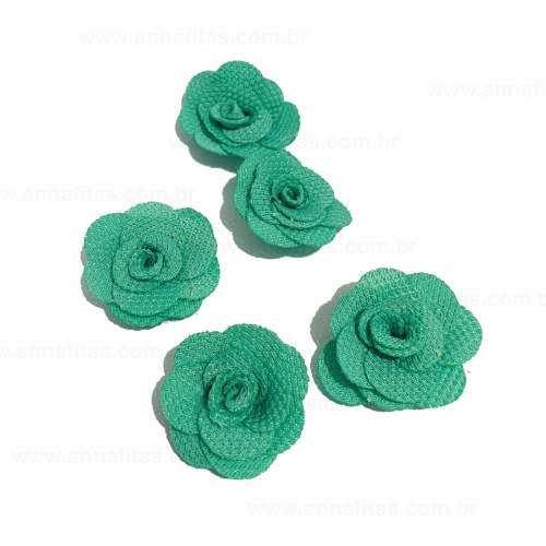 Flor de Tecido - Verde Tiffany 56