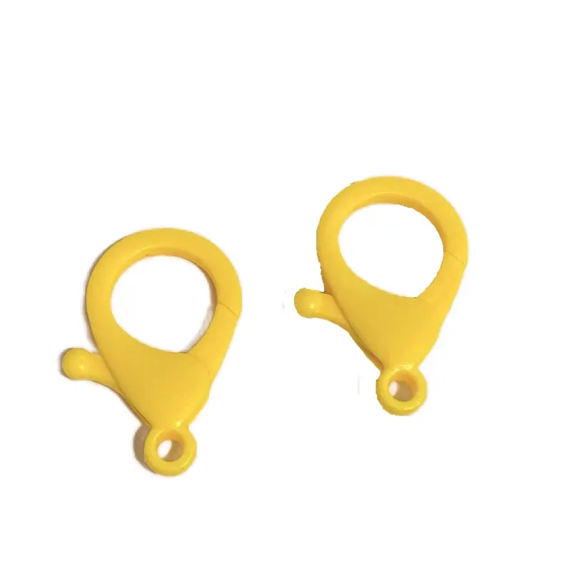 Mosquetão Fecho Lagosta em Plastico para Pulseira 2 unidades de 3,5cm AMARELO - Amarelo Sol