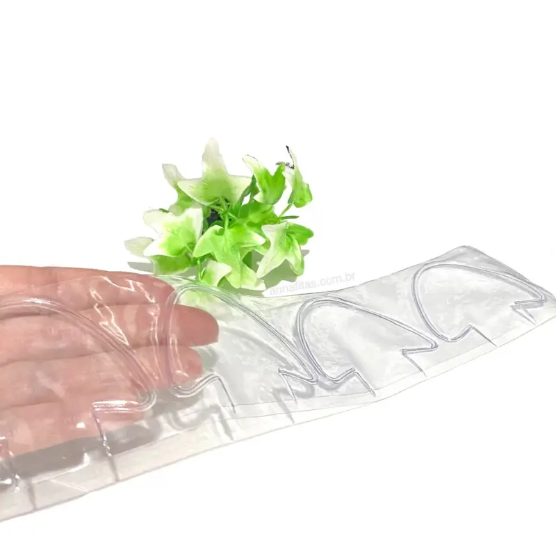 Orelhinhas Transparente Para Tiaras Piscinas de 6x5cm Cartela com 4 unidades