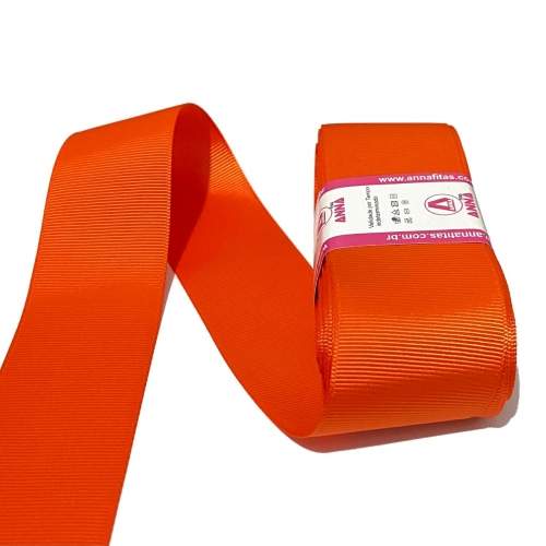 Fita de gorgurão Sanding 10m - Laranja 124