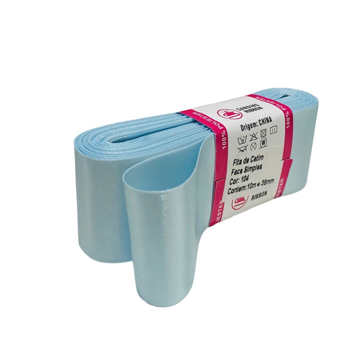 Fita de Cetim 10m - Azul Bebê 104