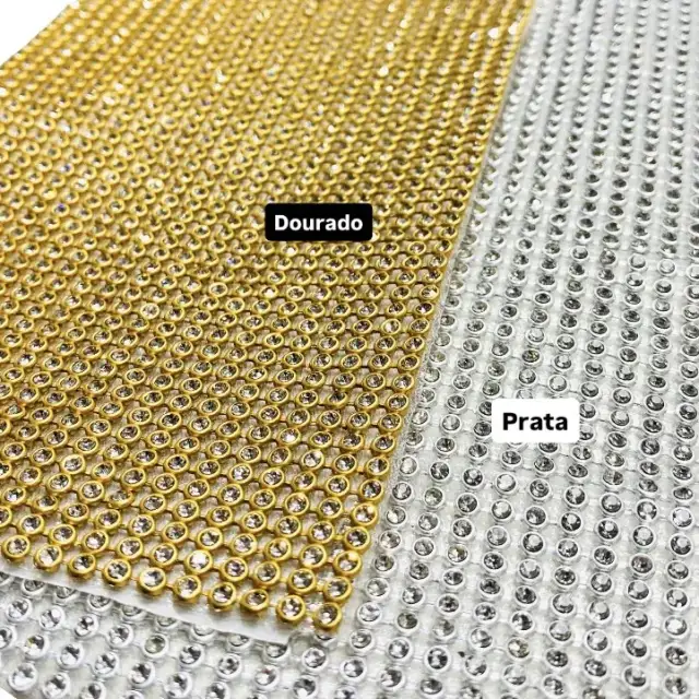 Manta de Strass 9,5cm X 45cm Escolha a Cor